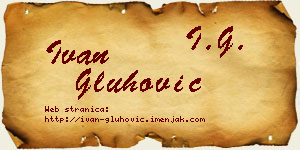 Ivan Gluhović vizit kartica